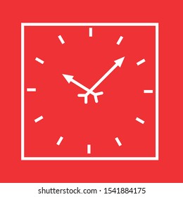 Clock icon, stock vector illustration, EPS10.