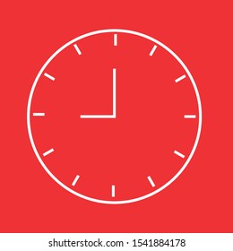 Clock icon, stock vector illustration, EPS10.