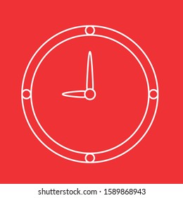 Clock  icon, stock vector illustration, EPS10.