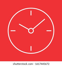 Clock icon, stock vector illustration, EPS10.