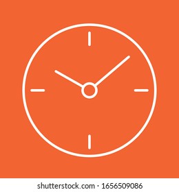 Clock icon, stock vector illustration, EPS10