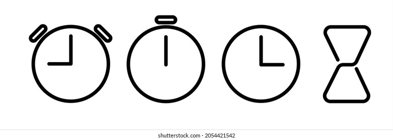 icono de reloj, icono de cronómetro, tiempo rápido. EPS 10.