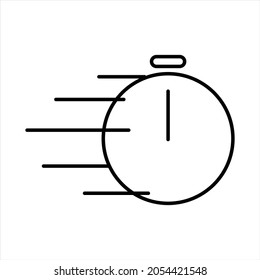 icono de reloj, icono de cronómetro, tiempo rápido. EPS 10.