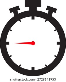 Ícone de relógio. Símbolo de cronômetro. Temporizador de contagem regressiva em fundo transparente.