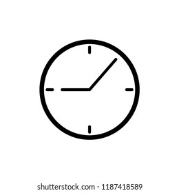 Diseño plano de icono de reloj