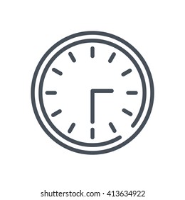 Clock icon suitable for info graphics, websites and print media and  interfaces. Hand drawn style, pixel perfect line vector icon.