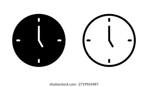 Uhrsymbol für Apps und Websites. Zeitzeichen und Symbol. Uhrensymbol