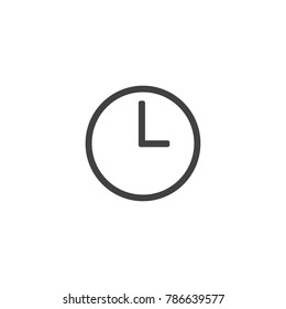 Clock Icon Symbol Date Analog Stock Vector (Royalty Free) 786639577