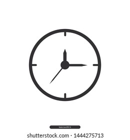 Clock icon, Clock symbol, Editable stroke. Vector illustration, eps10.
