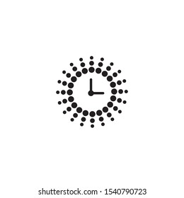 Clock icon symbol logo design vector illustration template