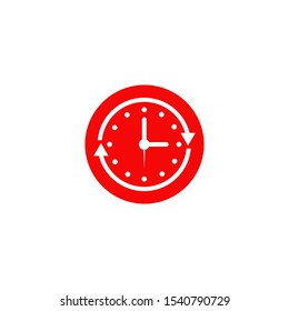 Clock icon symbol logo design vector illustration template