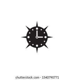 Clock icon symbol logo design vector illustration template