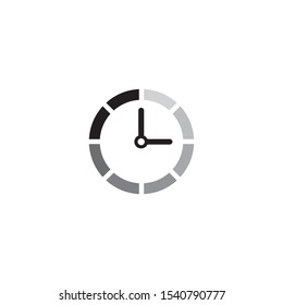 Clock icon symbol logo design vector illustration template