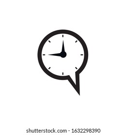 Clock icon symbol logo design vector illustration template
