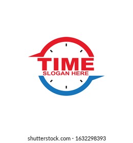 Clock icon symbol logo design vector illustration template
