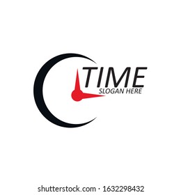 Clock icon symbol logo design vector illustration template
