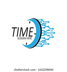 Clock icon symbol logo design vector illustration template
