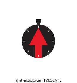 Clock icon symbol logo design vector illustration template
