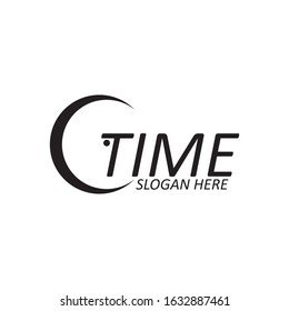 Clock icon symbol logo design vector illustration template
