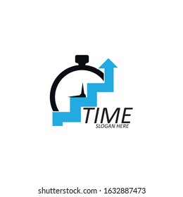 Clock icon symbol logo design vector illustration template
