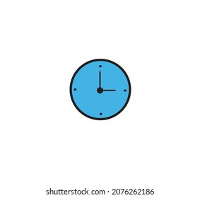 símbolo de reloj firmar archivo vectorial de diseño plano.