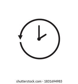 Clock icon symbol sign vector