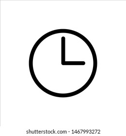 Clock icon. Symbol of time with trendy flat line style icon for web, logo, app, UI design. isolated on white background. vector illustration eps 10