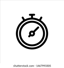 Clock icon. Symbol of time with trendy flat line style icon for web, logo, app, UI design. isolated on white background. vector illustration eps 10