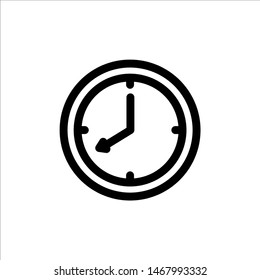 Clock icon. Symbol of time with trendy flat line style icon for web, logo, app, UI design. isolated on white background. vector illustration eps 10