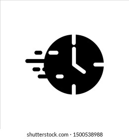 Clock icon. Symbol of time with trendy flat line style icon for web, logo, app, UI design. isolated on white background. vector illustration eps 10
