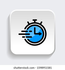 Clock icon. Symbol of time with trendy filled line style icon vector illustration eps 10