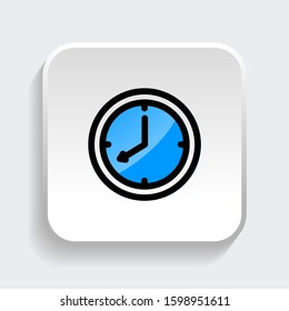 Clock icon. Symbol of time with trendy filled line style icon vector illustration eps 10