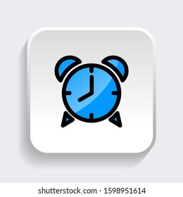 Clock icon. Symbol of time with trendy filled line style icon vector illustration eps 10