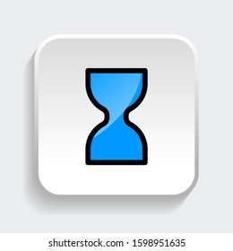 Clock icon. Symbol of time with trendy filled line style icon vector illustration eps 10