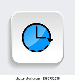Clock icon. Symbol of time with trendy filled line style icon vector illustration eps 10