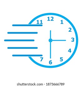 Clock icon. Symbol of time with trendy flat line style icon for web, logo, app, UI design. isolated on white background. 