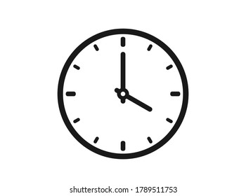 clock icon. symbol of time. web design sign and infographic element