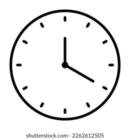 Clock icon symbol vector illustration. Time clock design isolated on white background. 