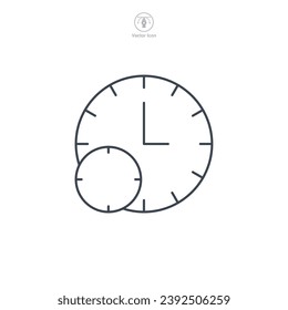 Clock Icon symbol vector illustration isolated on white background