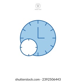 Icono de reloj Icono ilustración vectorial aislada en fondo blanco