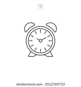 Clock icon symbol vector illustration isolated on white background