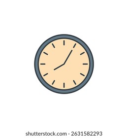 Clock icon symbol vector illustration isolated on white background