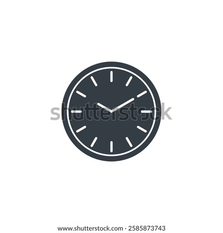 Clock icon symbol vector illustration isolated on white background