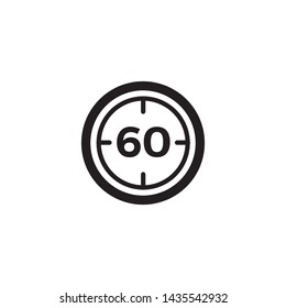 Clock Icon Symbol Vector Ilustration