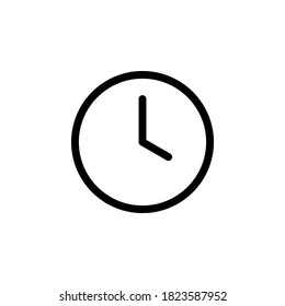 Símbolo de icono de reloj vector sobre fondo blanco.