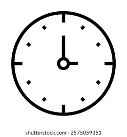 Clock Icon Symbolizing Time Management, Scheduling, or Punctuality