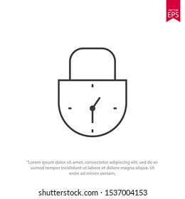 Clock icon template design. Vector illustration