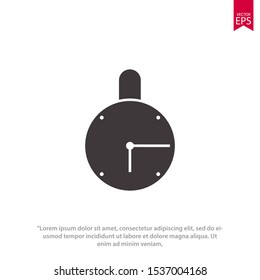 Clock icon template design. Vector illustration