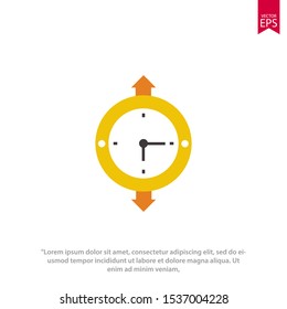 Clock icon template design. Vector illustration