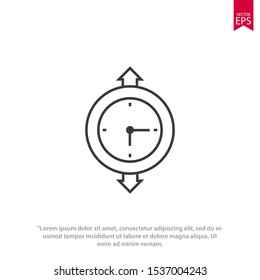 Clock icon template design. Vector illustration